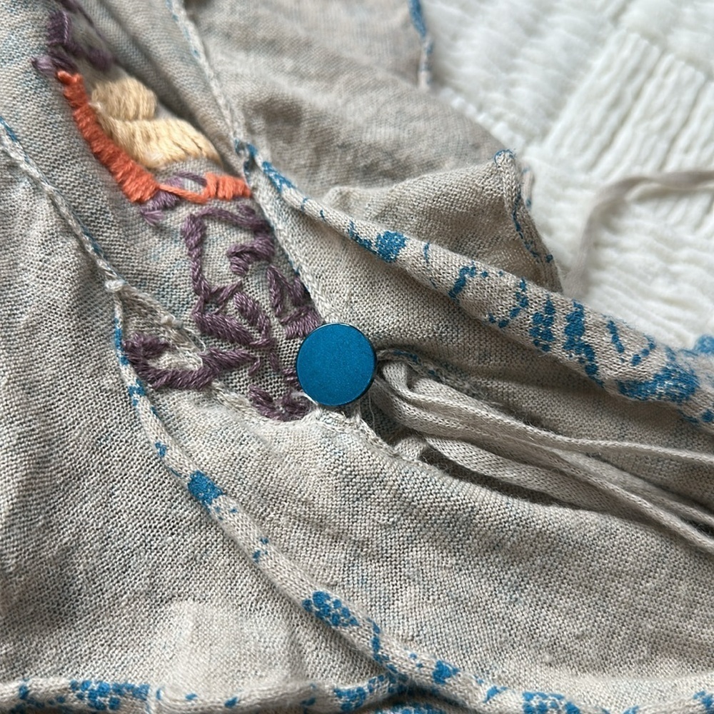 ANTHROPOLOGIE MOTH Boho Chantilly
Begonia Embroidered Poncho Top - Picture 7 of 9